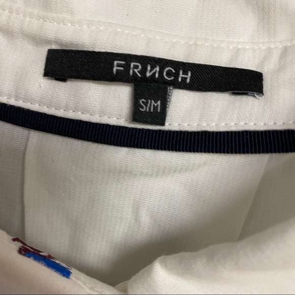 FRNCH | Sailboat Shirt Dress White Size Small/ Med - Picture 7 of 10